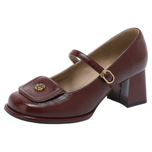 Josiny | Tea Rose Mary Jane Chunky Heel Womens Shoe