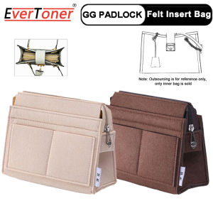 EverToner Felt Cloth Insert Bag Fits For GG Padlock Tote Bag Organizer Makeup Handbag Organizer Travel Inner Portable Cosmetic Bags