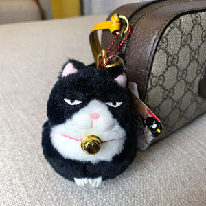 Japanese Genuine Amuse Authentic Black Bean Beard Steamed Bread Cat Doll Keychain Handbag Pendant Small Ornaments