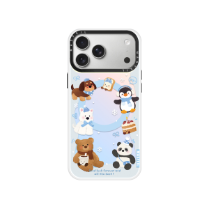 MASFEIL | Động vật mùa đông cho iPhone17Promax Case 15 Giá đỡ băng từ Apple 16 Pro Full Cover dễ thương ip13pm14