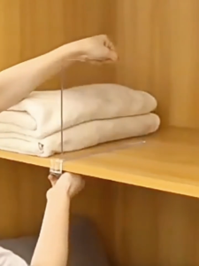 Transparent acrylic clothes cabinet divider for storage plastic partition for clothes