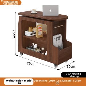 Movable Rotating Creamy Style Side Table