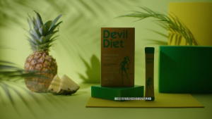 Limited-Time Offer / [Devil Diet] Aqua Pro / Weight loss Supplement  Slimming Body & Fat Blocker Peach falvor Pineapple flavor / 10g x 14Packets