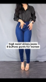 High Quality Women's Fashion Stretchable 5 Buttons Jeans High Waist Skinny Pants Stretchable 3Different Colors Available. 