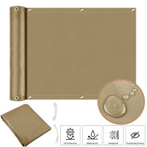 Balcony Privacy Screen Cover Fence Patio Waterproof Shade Cloth 95% UV Protection Shield Deck Shade Sail Garden Porch Pool Decor