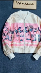 Áo khoác bomber nữáo bomber nữ họa tiết Hạc cực đẹp