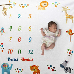 HamshMoc Fashion Baby Photo Blanket Memorial  Baby Photo Props Background Blanket 100Th Day Anniversary Neonatal Wrap As Gifts Growing Up Memorial