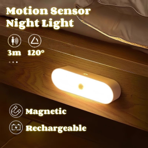 SG Motion Sensor Night Light Magnetic USB Rechargeable Dimmable Kitchen Closet Wardrobe Stairs Light