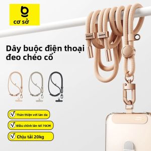 Baseus Ultra-Thanh Dây Đeo Điện Thoại Tab Có Thể Điều Chỉnh Dây Móc Khóa Kim Loại Chống Mất Có Thể Tháo Rời Cho iPhone Samsung - Dây Đeo Cổ Thời Trang