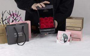 Rose Jewelry Gift Box Eternal Rose FlowerJewelry Box Christmas Anniversary Presents