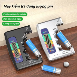 Máy kiểm tra pin màn hình LCD đo dung lượng pin AA AAA C D N 9V 1.5V pin cúc áo không cần pin