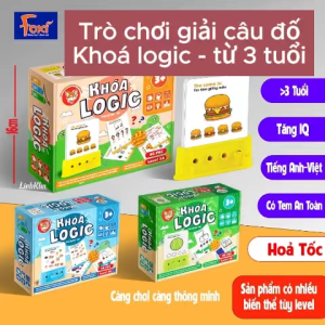 (song ngữ AV) Đồ chơi trí tuệ giải câu đố cho bé 3 4 5 6 7 tuổi - khoá logic phát triển tư duy - Hiệu Foxi