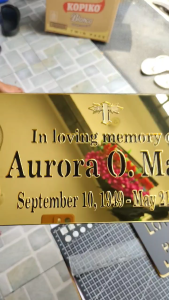 columbarium/lapida Laser cut Acrylic (personalized/customized)
