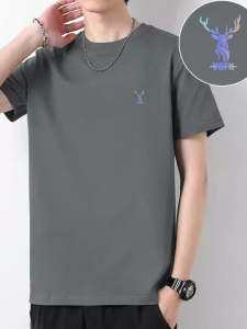 Áo Thun Cotton Nam Mùa Hè Mới Của Bannix Blue Áo Thun Tay Ngắn Cổ Tròn in Họa Tiết Động Vật Phong Cách Mỹ Thường Ngày