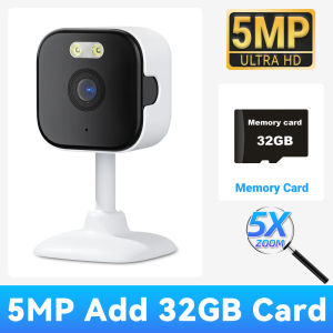 Mini 5MP WiFi IP Camera Indoor Wireless Color Night Home Security AI Human Detect CCTV Surveillance Block Camera O-KAM APP