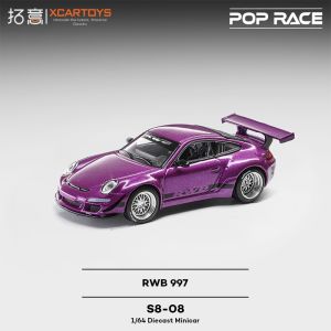 XCARTOYS | Porsche RWB997 Purple Coupe Simulation 1/64 Scale Car Model