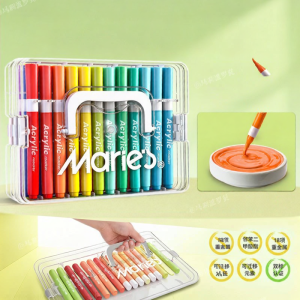 Marie’s | Art Specialized Acrylic Marker Water Washable Non-bleeding Blendable Coloring Pencil 48 Colors