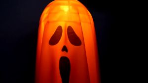 Halloween Decorations Hanging Ghost With LED Light Up Glowing Ghost Lantern Light Lamp White Orange Flying Ghosts Tree Window Ornament Scary Party Props