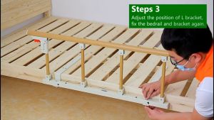 Side Rails For Bed Folding Aluminium alloy Guardrail Bed Safety Bed Rail Bed Guard Rail For Adult Elderly Patient 3/4/5 Bars