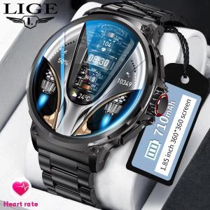 LIGE 1.85 Inch Smart Watch Men 710mAh Battery Long Standby Bluetooth Call Smart Men Watch New Fitness Watch Sport Tracker Andriod IOS