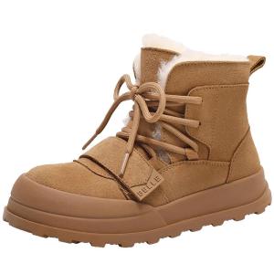 Belle | Thick Sole Girls Mid-calf Snow Boots Furry