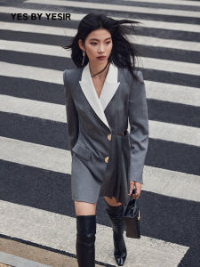 Lace Hollow Out Academy Style Suit Dress