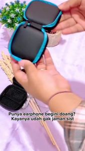 Travel Pouch Dompet Persegi Case Organizer Tempat Headset Koin Kunci Kotak Penyimpanan Charger
