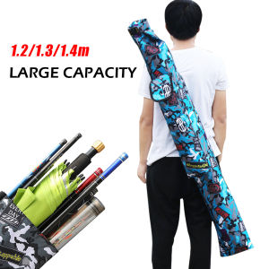 Portable Fishing Tackle Bag Oxford Fishing Rod Storage Bag Waterproof Multi-Function Umbrella Tackle Box Fishing Gear Carrier