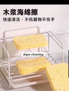 Spons Cuci Piring Selulosa Colourful Universal Awet Sponge Busa Spon Cellulose