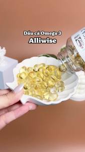 Alliwise Dầu cá viên nang 1200mg với 216mg EPA và 144mg DHA giúp bảo vệ sức khỏe tim mạch và phát triển chức năng não