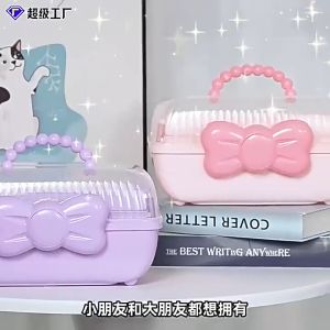 Practical Hair Accessory Storage Box 3-layer Organizer Childrens Hair Clip Storage Box Make up Box Makeup