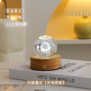 Touch Control Charging Crystal Night Light Small Prince Birthday Gift for Girls Creative Home Decor LED Lamp for Women