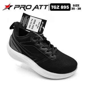 Sepatu Sekolah Anak SD SMP Remaja Laki Laki/Perempuan – PRO ATT – TGZ 895 – Size 35-38 – Sneakers – Sport – Tali Hitam Putih