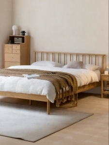 WEISHA | Solid Wood Bed for Master Bedroom 1.8m