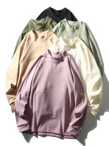 Áo Thun Nam Tay Dài Dày Dặn Cổ Cao Hai Mặt Chất Lượng Cao Thời Trang Mùa Đông Thường Ngày Phong Cách Đường Phố