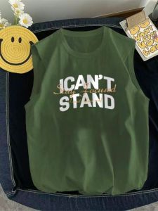 Áo Vest Cotton Mùa Hè 2025 Cho Nam Dáng Rộng Không Tay Thoáng Khí Mỏng Phong Cách Bãi Biển Áo Thun Cotton Nguyên Chất in Họa Tiết Thời Trang