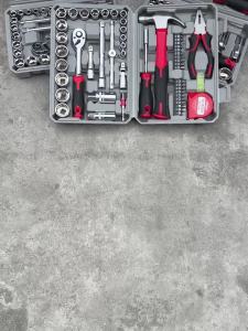 Hi-Spec | 62-Piece 3/8" Drive Mechanic Socket Set Metric & SAE CR-V Steel Auto Repair Tool Kit with Quick-Release Ratchet & Storage Case