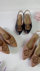 ROSSE Sepatu Flat Tory Tali Belakang Tapak Karet Anti Licin bahan Kulit Sintetis DOFF Sepatu lokal kualitas import bahan lembut empuk dan nyaman di pakai seharian sepatu wanita murah terbaru kekinian.