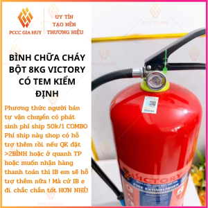 {CÓ KIỂM ĐỊNH}Bình chữa cháy bột ABC 8kg có tem kiểm định-Dùng cho nhà xe nhà xưởngkho bãi...