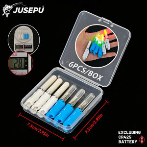 6Pcs LED Fishing Rod Tip Light Night Glow Bite Alarm Luminous Fish Rod Indicator Outdoor Fishing Accessories