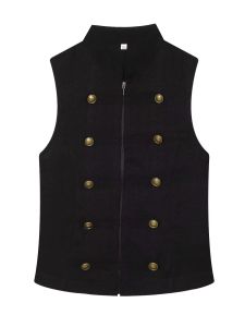 Guobioziy Womens Shirt 2026 Summer New Fashion Casual Sleeveless Slim Fit with Metal Buttons Elegant and Chic Womens Top Vest