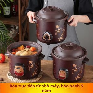 Nồi Nấu Súp Bằng Gốm Sứ Tự Động 1.5-6L Mini Nồi Nấu Súp Điện Nồi Nấu Cháo Nồi Nấu Chậm Điện Nồi Nấu Chậm Bằng Gốm Sứ