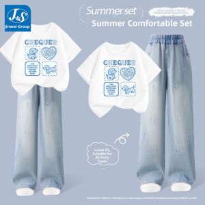 JS | Summer New Fashionable Childrens Clothes Set