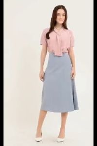 Krizia Slip-in Frill Pearl Detail Blouse Top