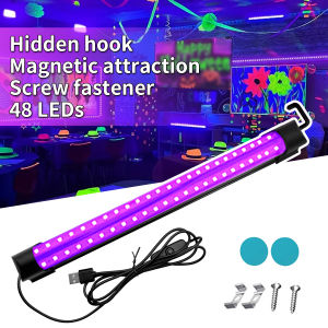 10W with concealed hooks black light tube 48 light bulbs ultraviolet black light curing lamp Halloween fluorescent lamp