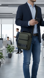 thickened waterproof Canvas men crossbody shoulder bag Casual Messenger Dual-purpose bag