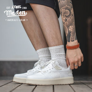 MADEN brand work attire style mens youth campus college style 2024 summer new crushed ice soda crack small white shoes mens shoes versatile thick sole board shoes sports casual shoes
