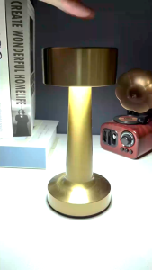 Lampu Meja Hias Touch LED USB Rechargeable Tri Color 3W