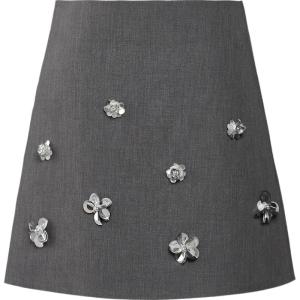TAMMY TANGS | Elegant High Waist A-Line Mini Skirt With Shiny Sequin Flowers For Women City Commute Casual Shopping Summer Fashion