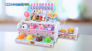 Pororo Stackable Ice Cream Store Play Pretend Set with Music Kitchen Toy for Kids Children from Iconix Korea